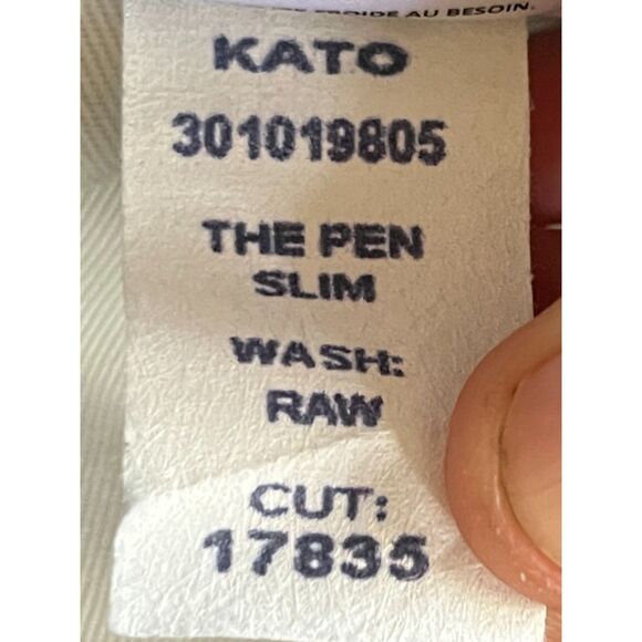 HIROSHI KATO Blue The Pen Slim Raw Selvedge USA Jeans Pants  Mens Size 30 - Picture 4 of 13